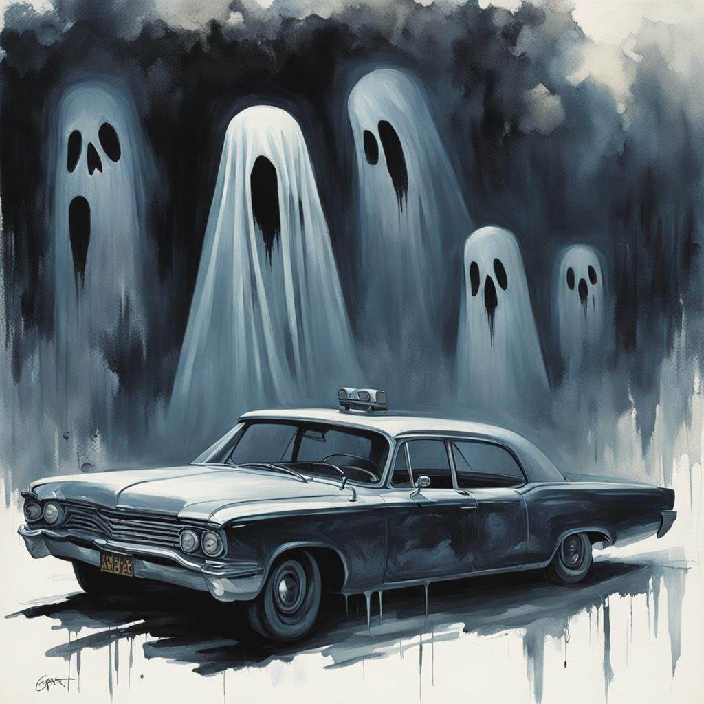 Sinister Ghosts in a Dark Fantasy Art Style