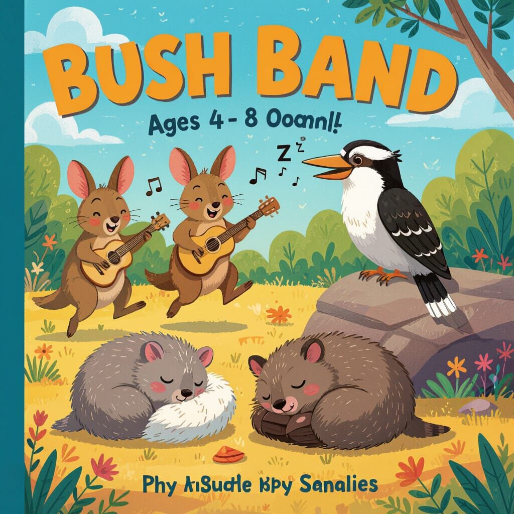 Joyful Bush Band and Sleeping Wombats Cartoon