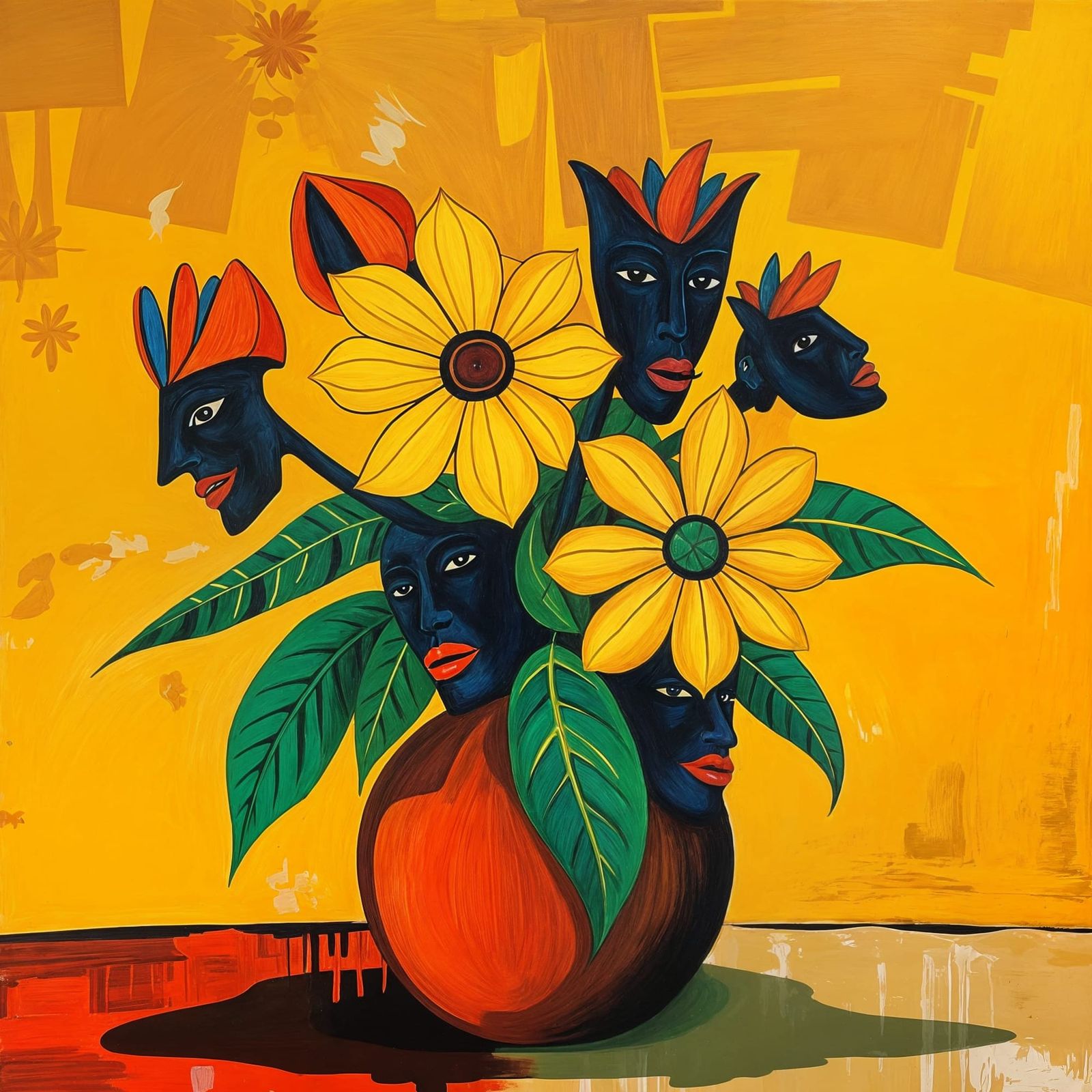 Cubist Cityscape at Night