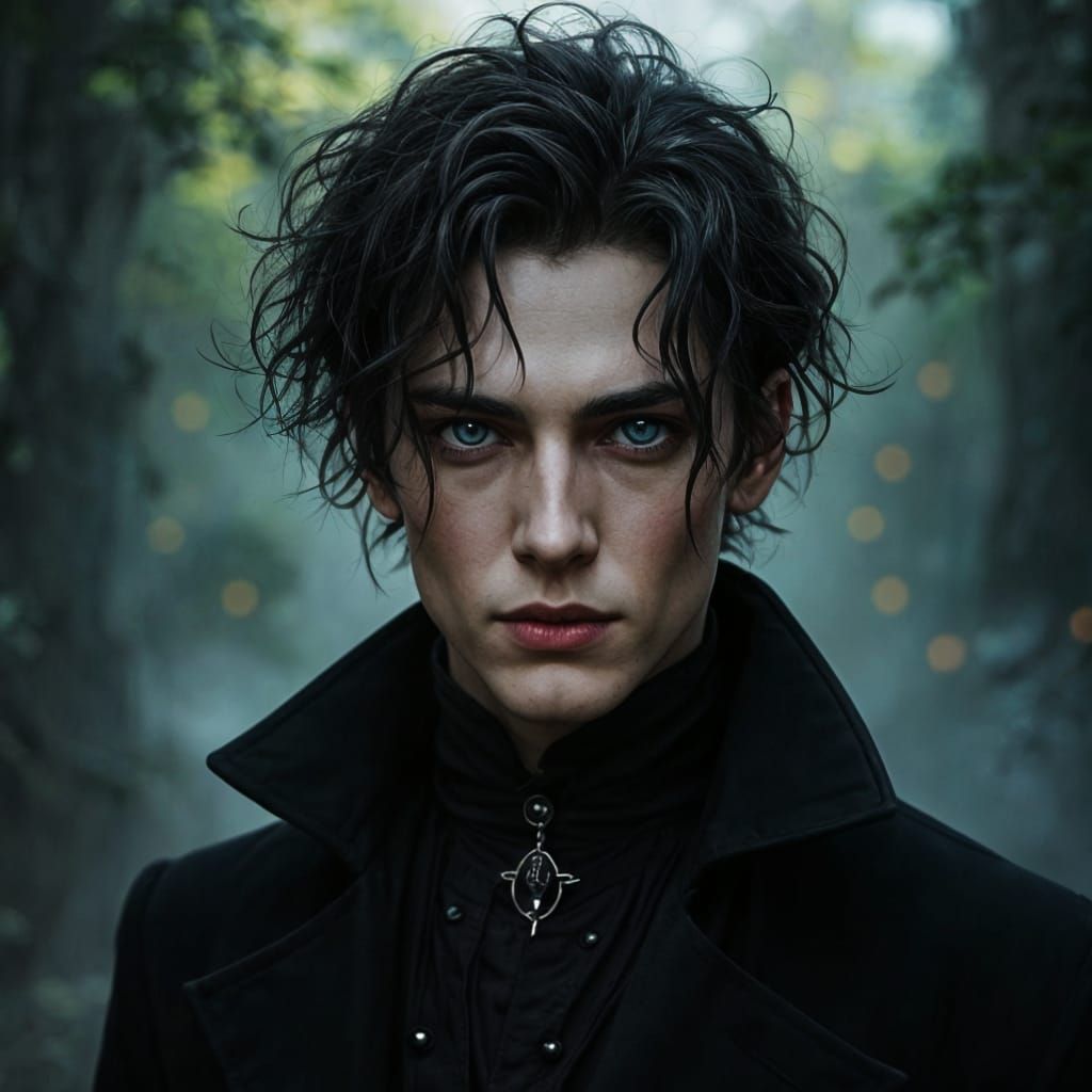 Portrait of Louis the Vampire in Detailed Matte Painting
