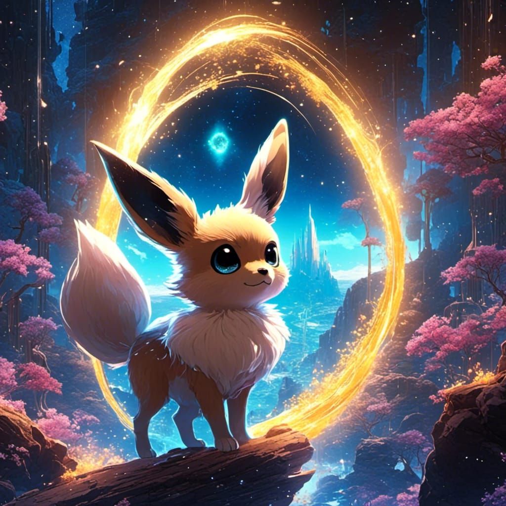 Glowing Eevee: A Digital Matte Painting