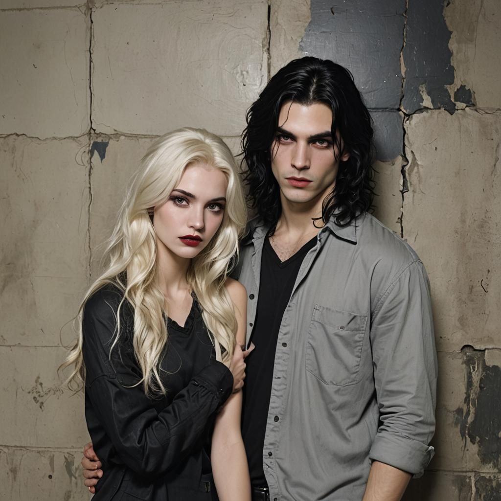 Jealous Girl with Vampire Boyfriend: Comic Book Art