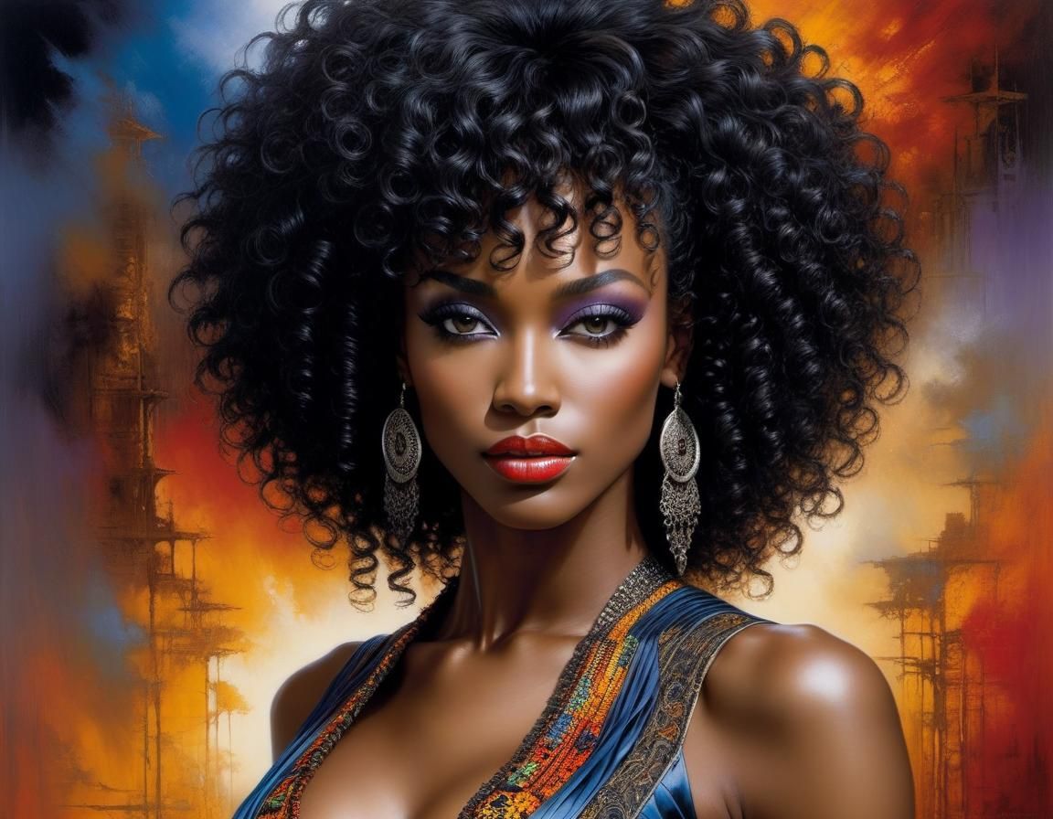 Gorgeous Woman's Portrait in Luis Royo Style