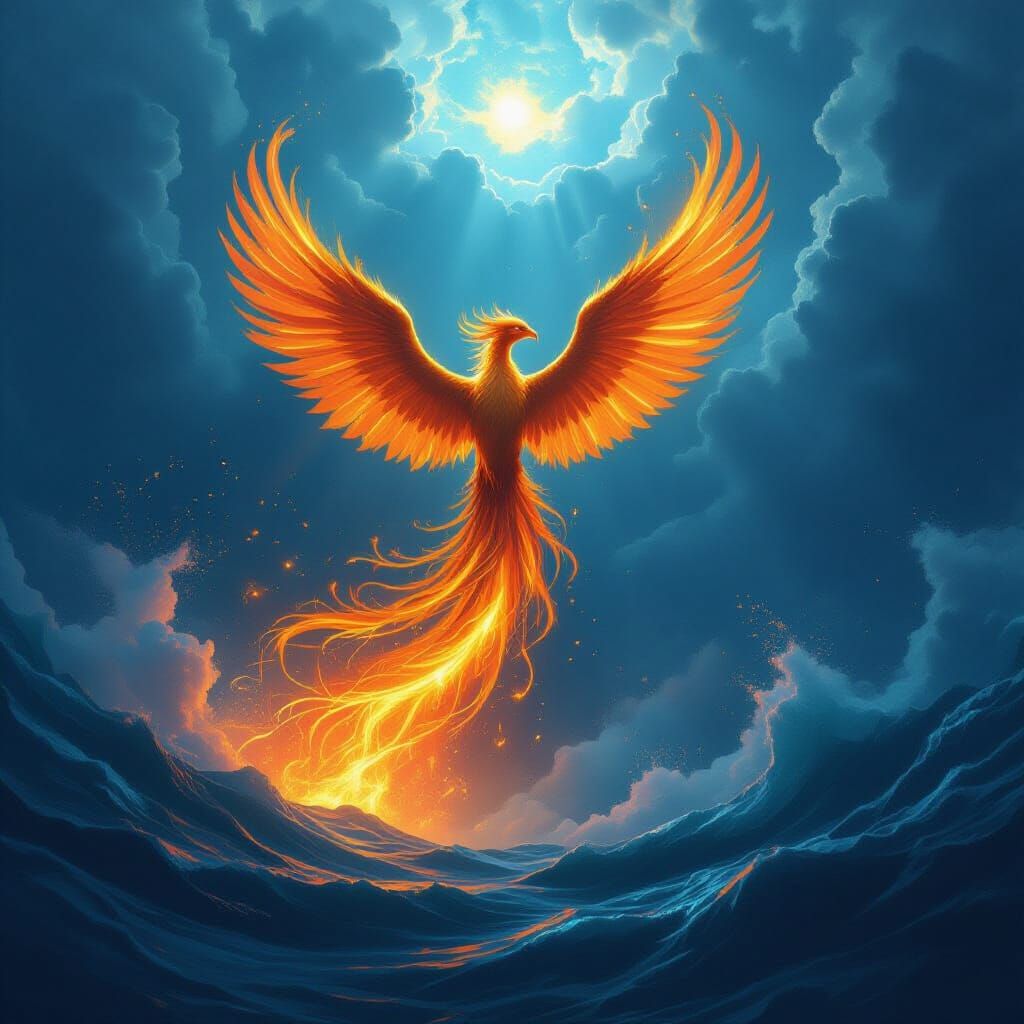 Molten Phoenix Rises From Ocean Abyss