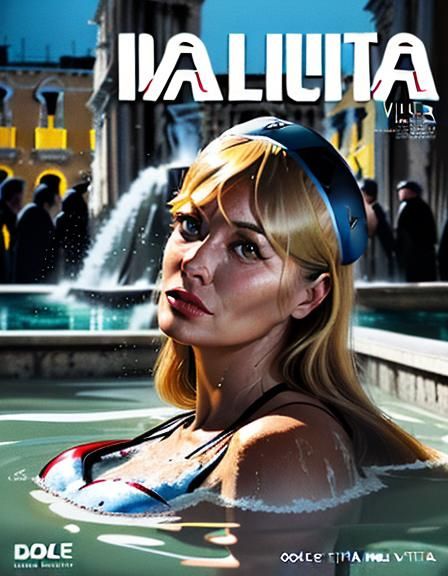 Dolce Vita Magazine Cover Recreation in 1960s Style