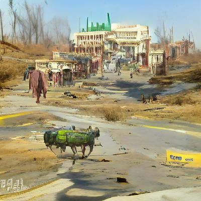 Post-Apocalyptic Cityscape Concept Art