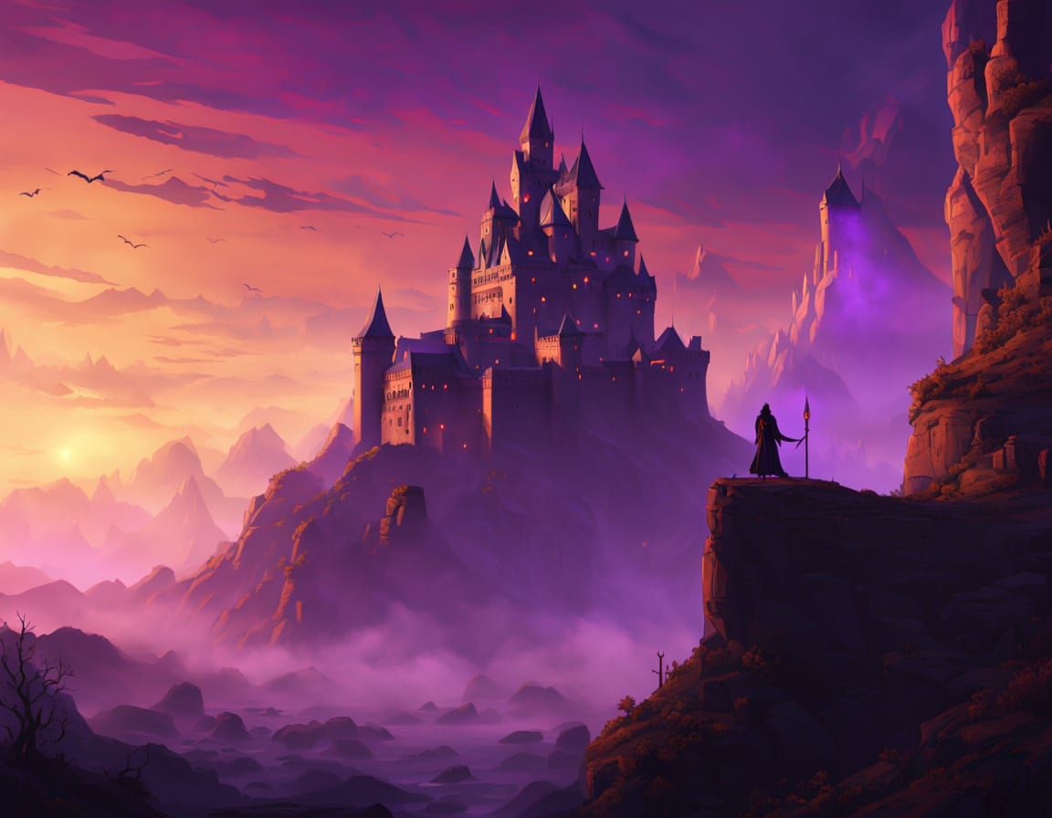 Ethereal Warrior in Dark Fantasy Realm