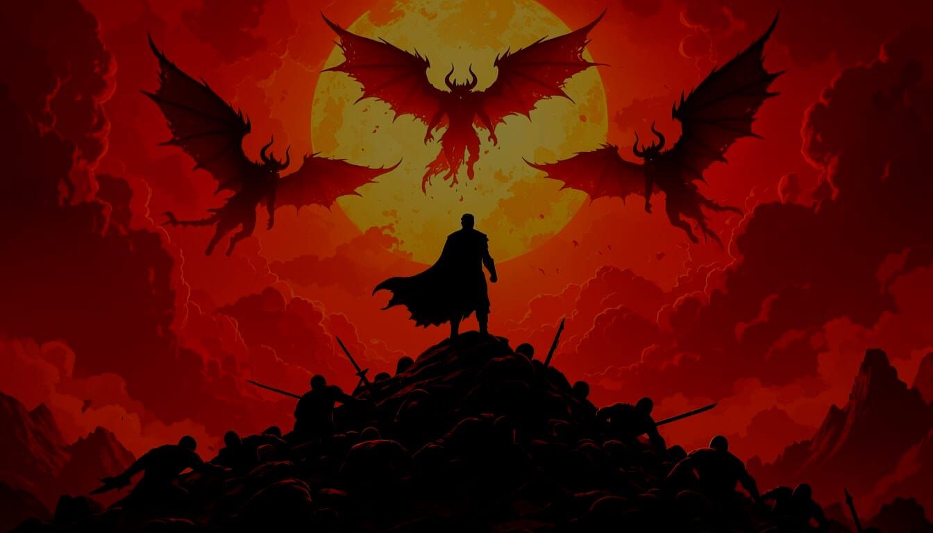 Lone Victor Stands Atop Fallen Foes