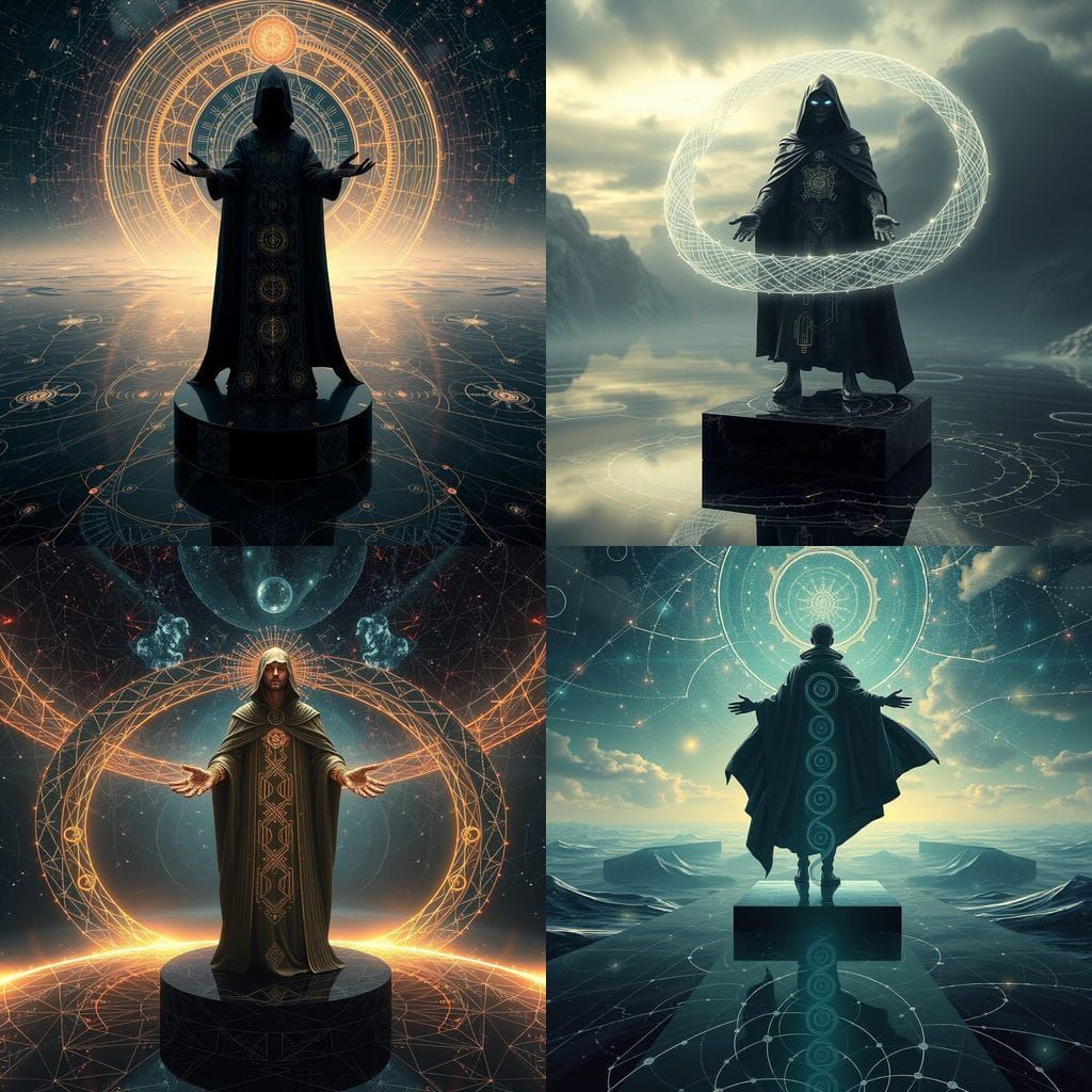 Architect of Liquid Recursion in Digital Art Style