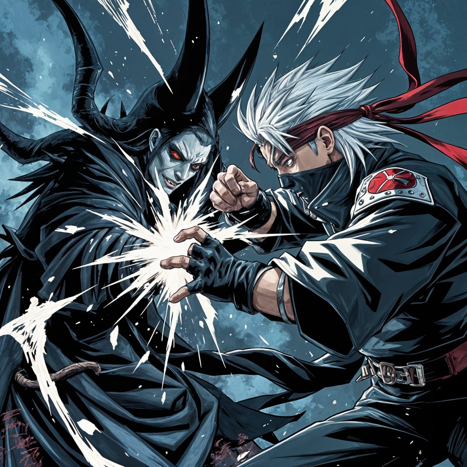 Alucard vs Kakashi Anime Battle in Streetfighter Style