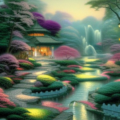 Ethereal Fantasy Landscape Inspired by Genshin Impact