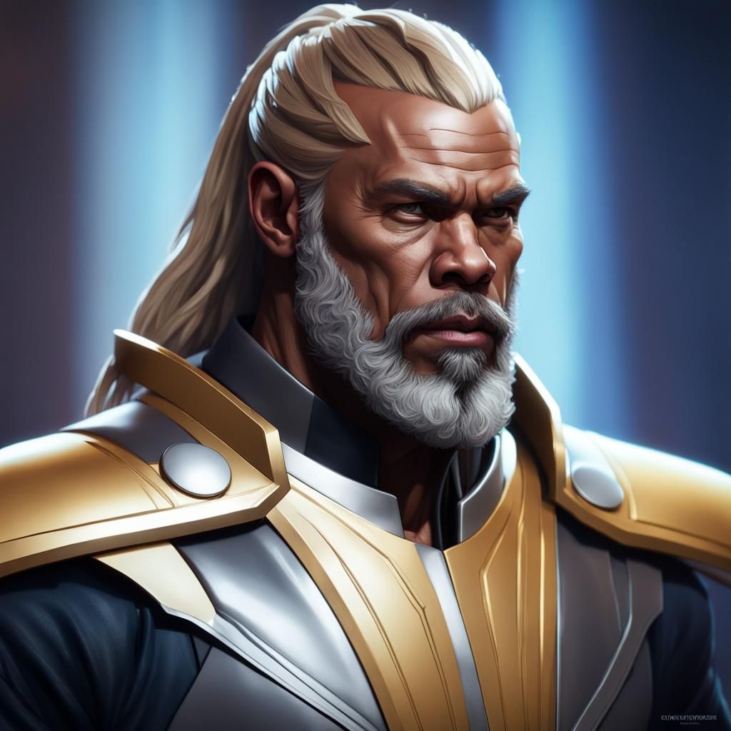 Worf and Thor Fusion: Warrior God Portrait