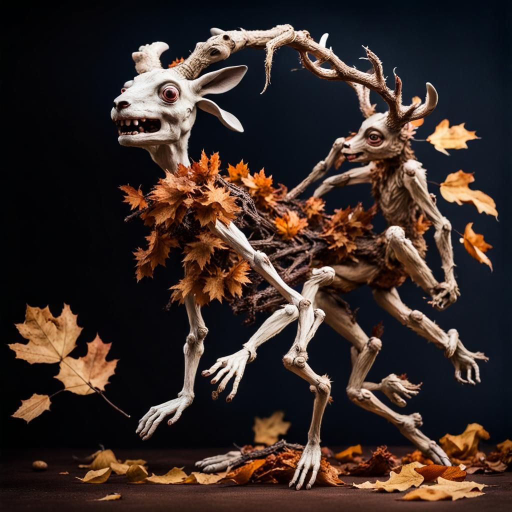 Grotesque Faun Creature of Autumn
