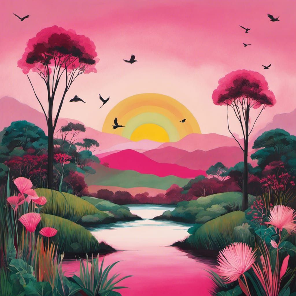 Dreamy Australian Landscape Art Print