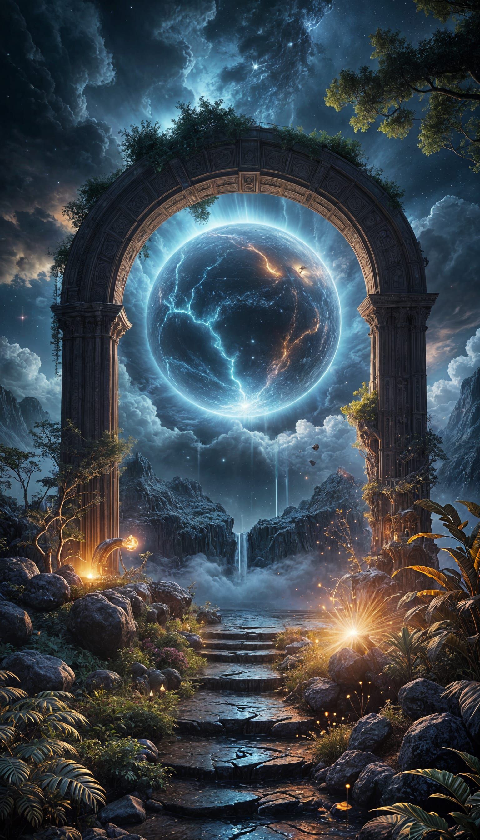 Fantasy Portal Reveals Fantasy Worlds in Night Sky