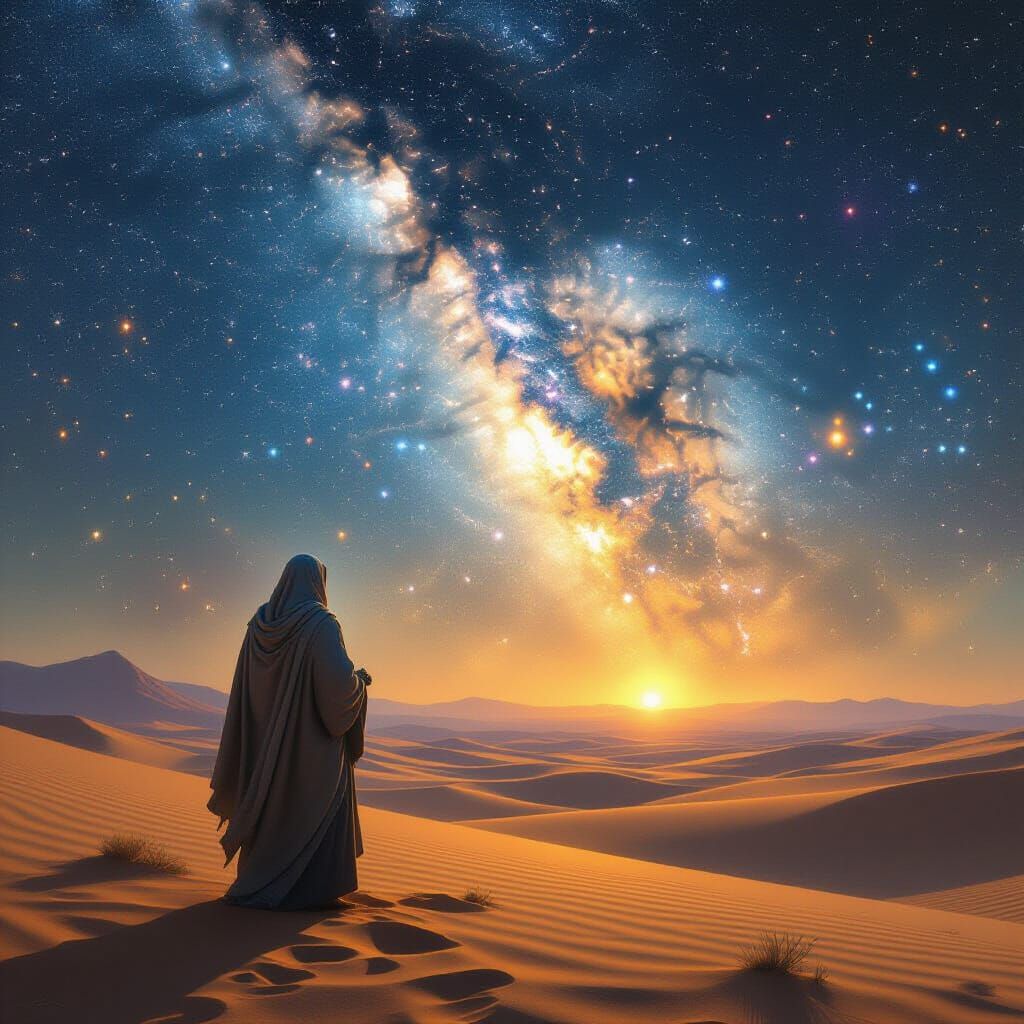 Celestial Desert Shepherd with Ethereal Etrog Stars