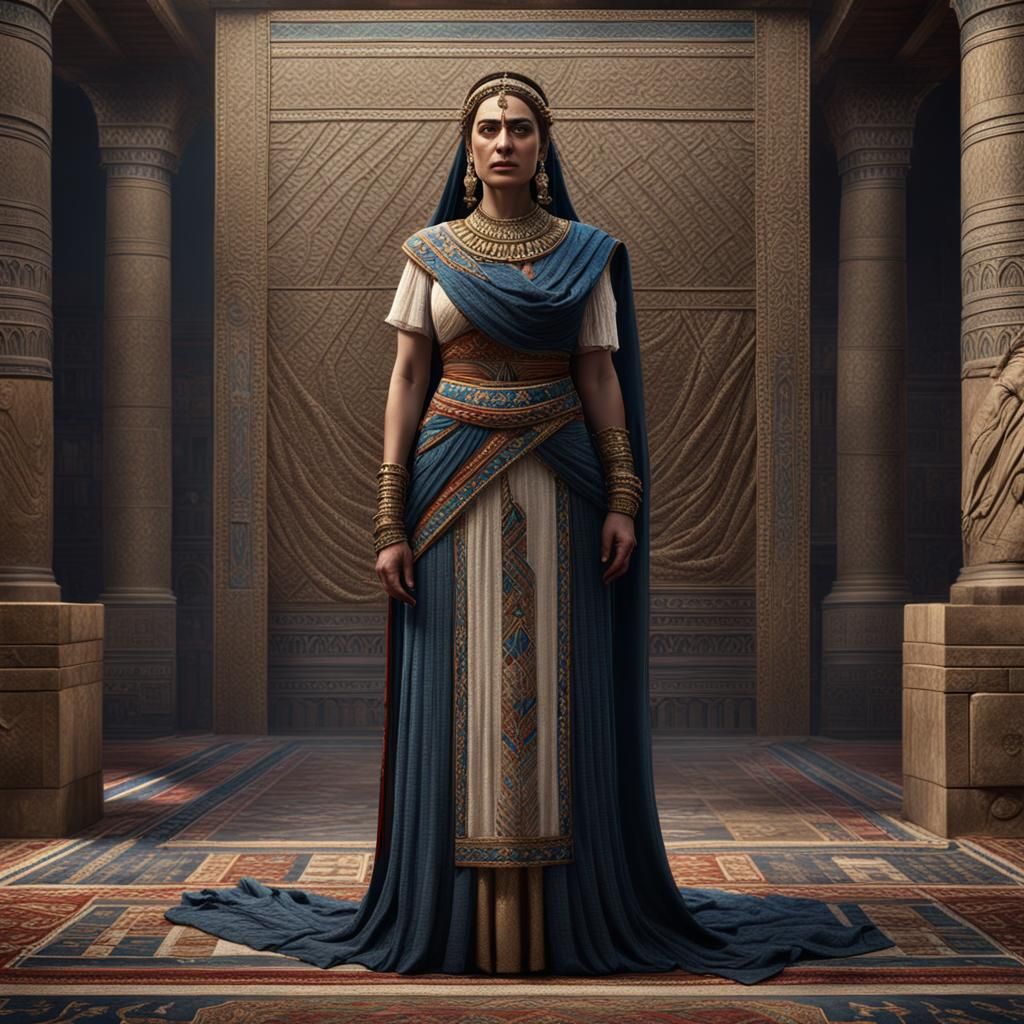 Assyrian Woman Portrait in Detailed Matte Painting