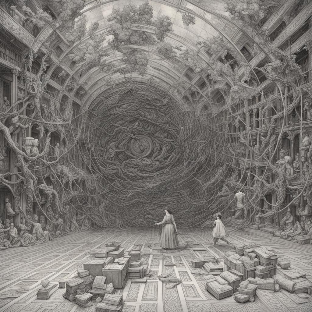 Surreal Alleyway: A Nexus of Imagination