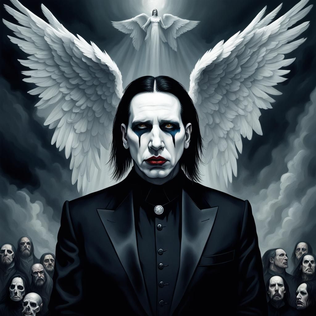 Marilyn Manson in Heaven with Angels: Sinister Art