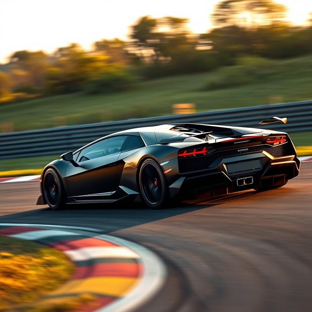 Lamborghini Hypercar Races on Sun-Kissed Circuit