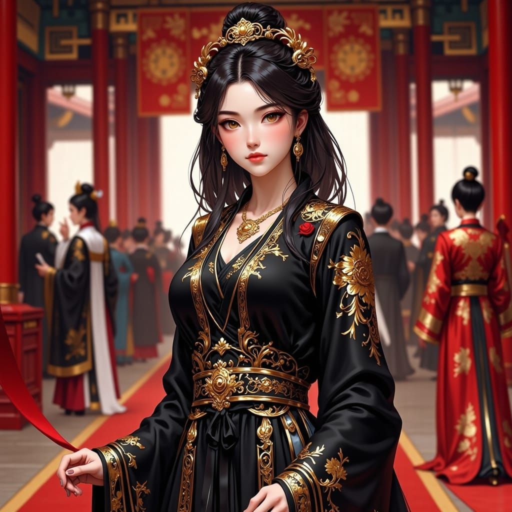 Elegant Chinese Empress in Donghua Aesthetic
