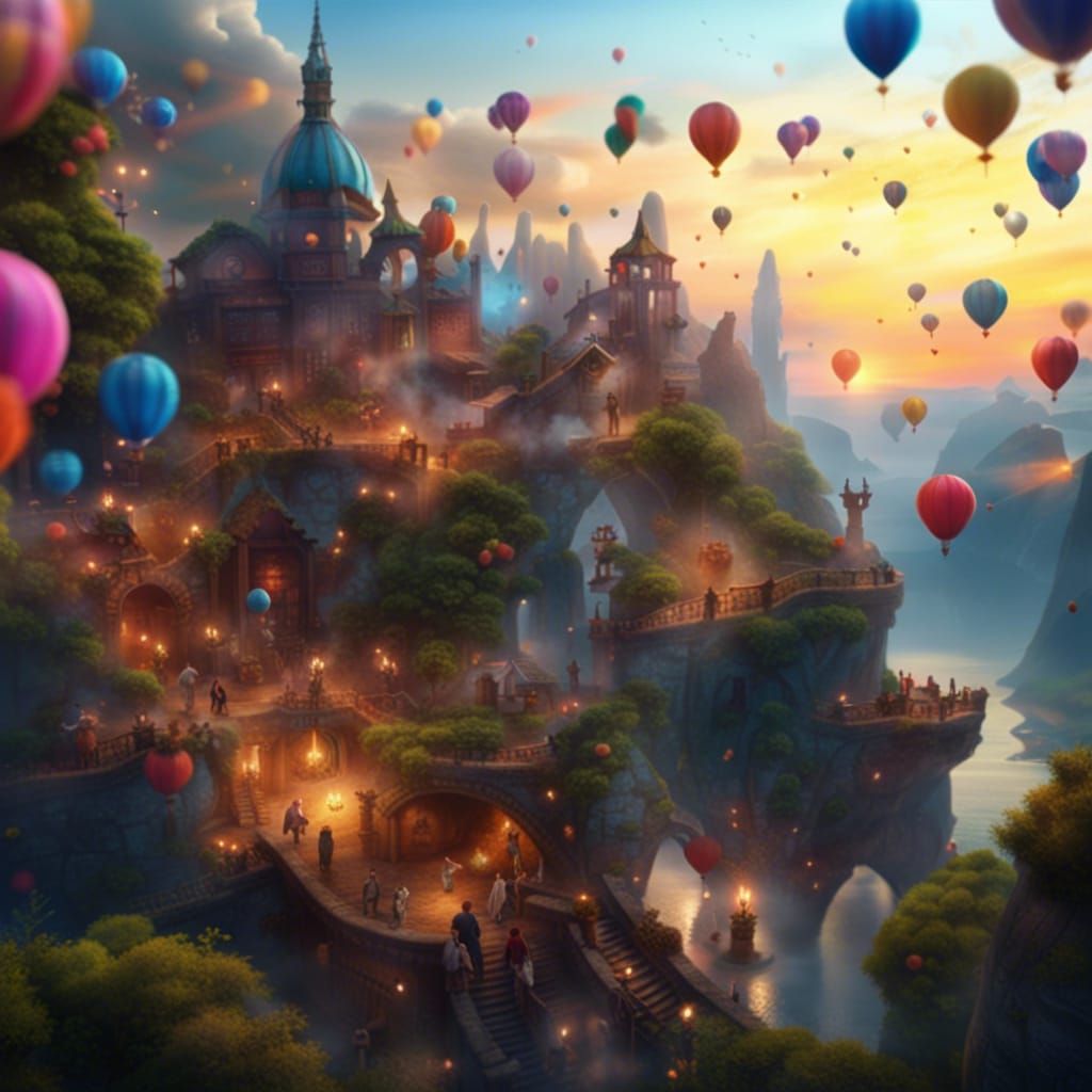 World at Peace Celebrations: Detailed Matte Painting