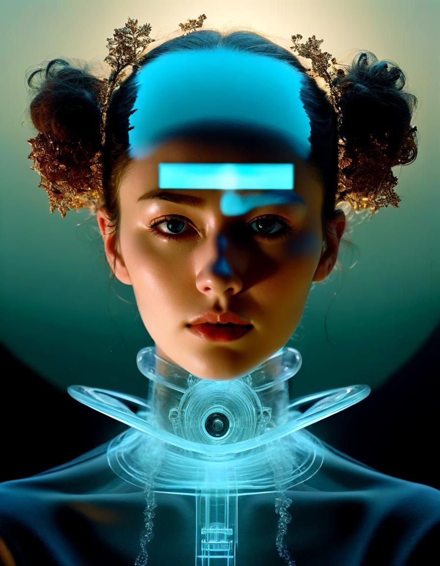 3D Lo-Fi Steamfunk Holoportrait in Solarigraphy Style