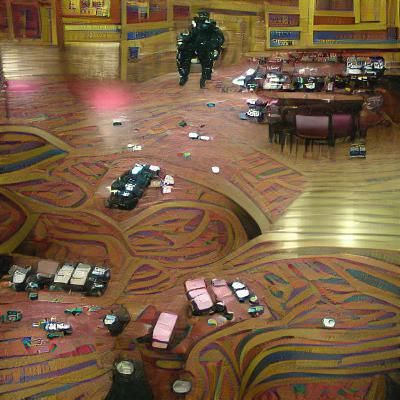 Casino Hall Aftermath of a Quick Heist