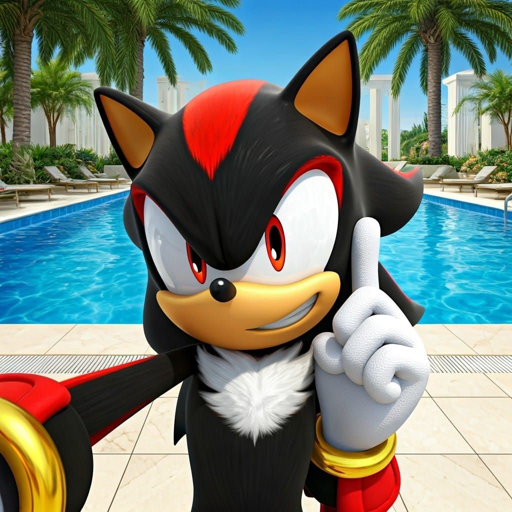 Shadow the Hedgehog in Vibrant Selfie