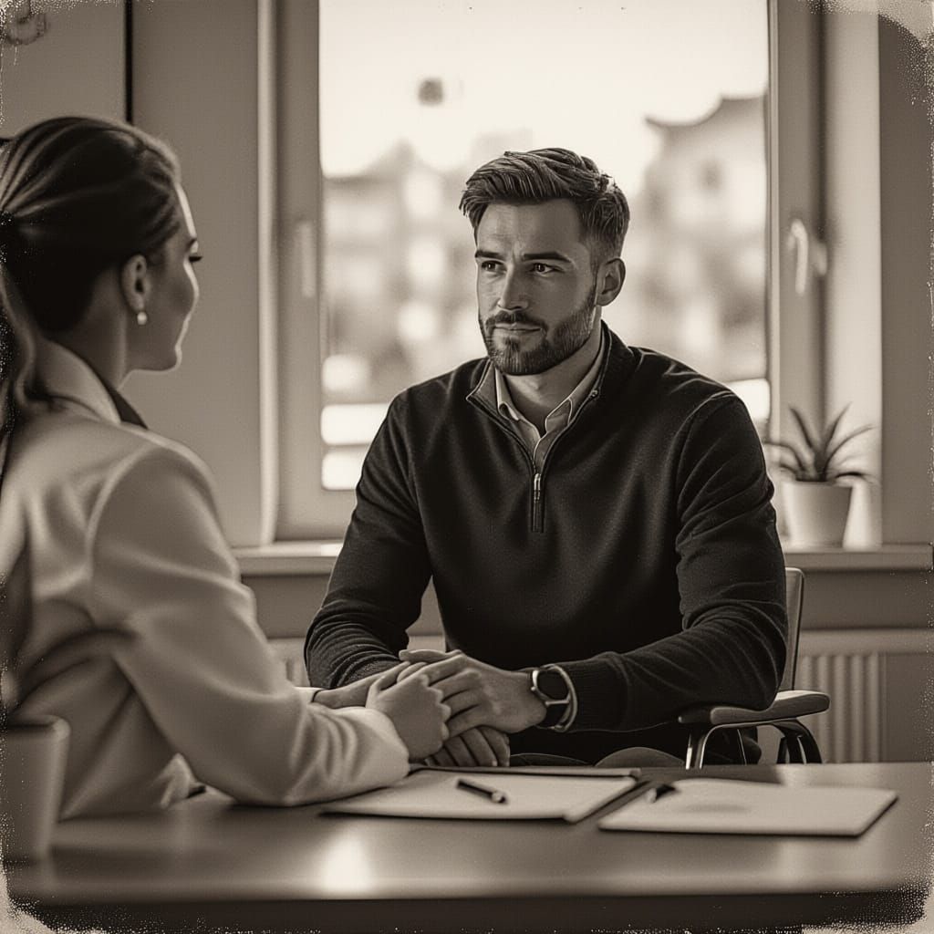 Man with Ankylosing Spondylitis Attends Rheumatologist Appoi...