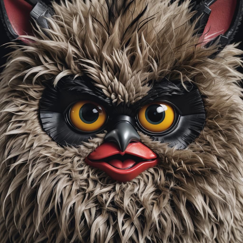 Evil Furby: A Close-Up Portrait of Menace
