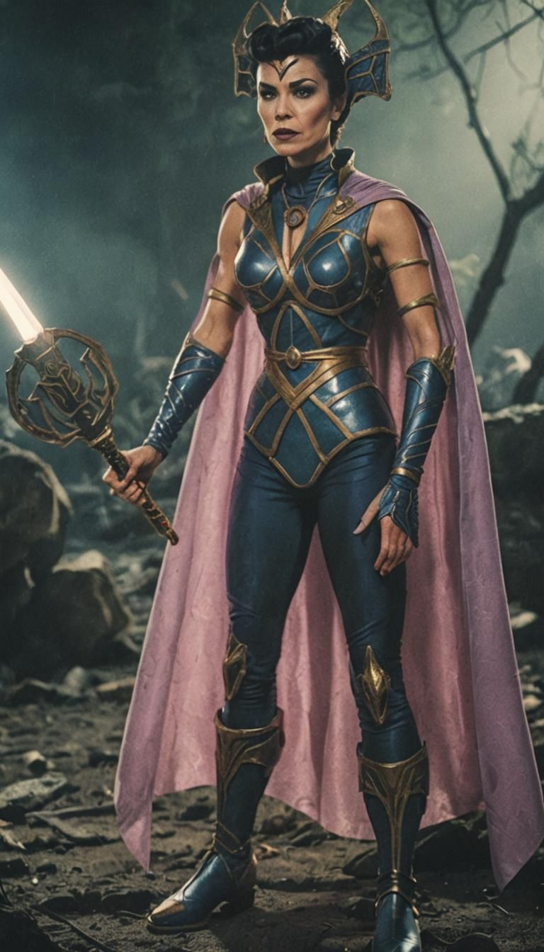 Cinematic Portrait of Evil Lyn with Film Grain