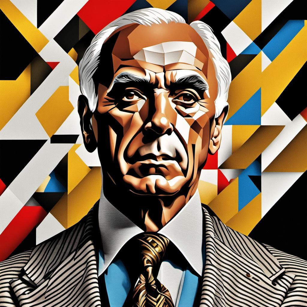 Giorgio Armani Portrait in Caravaggio Style