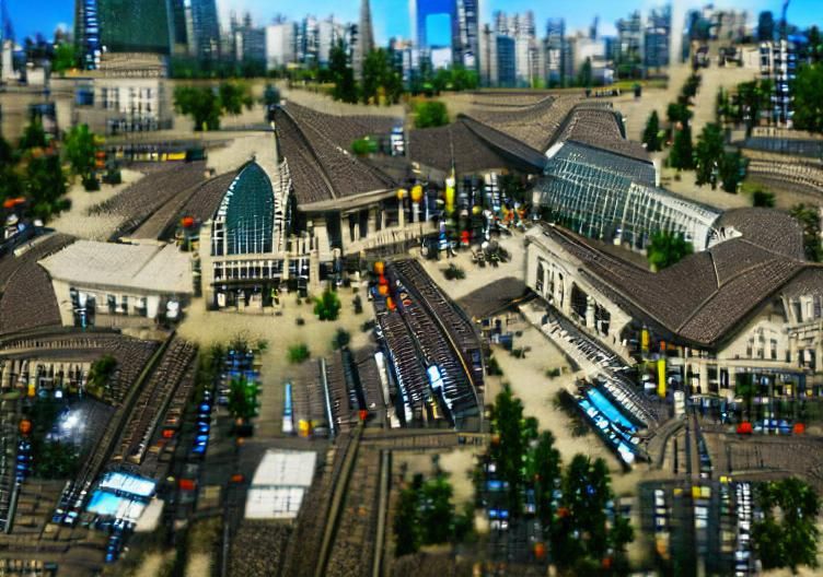 Big City Train Station Scene