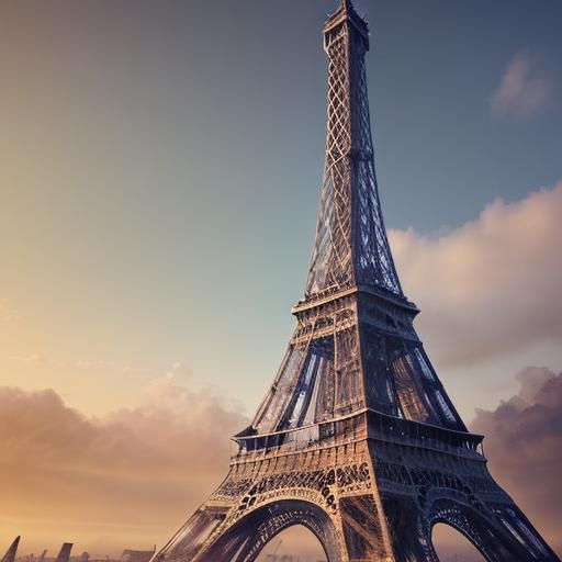 Eiffel Tower Detailed Matte Painting in 8K