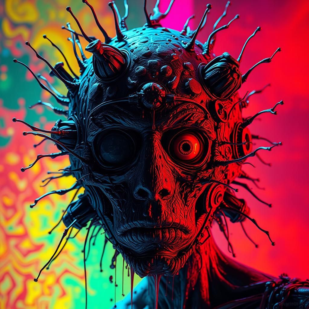 Hyperrealistic Optical Intrusion in Splash Art Style