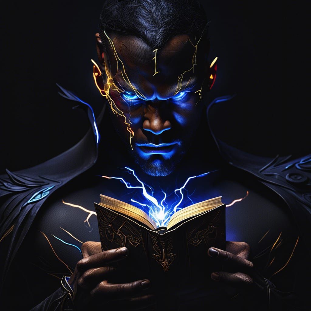 Anti-Magic Embodiment with Black Lightning and Grimoire