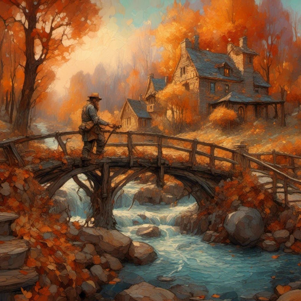 <lora:HRH-oil and grunge:1.0> Wild man with tangled hair and tangled beard, pot belly wearing dirty stained overalls bar...