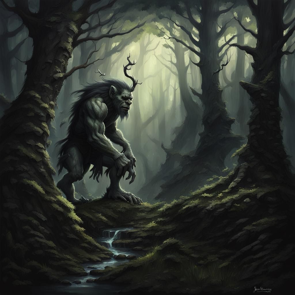 Dark Fantasy Forest Troll