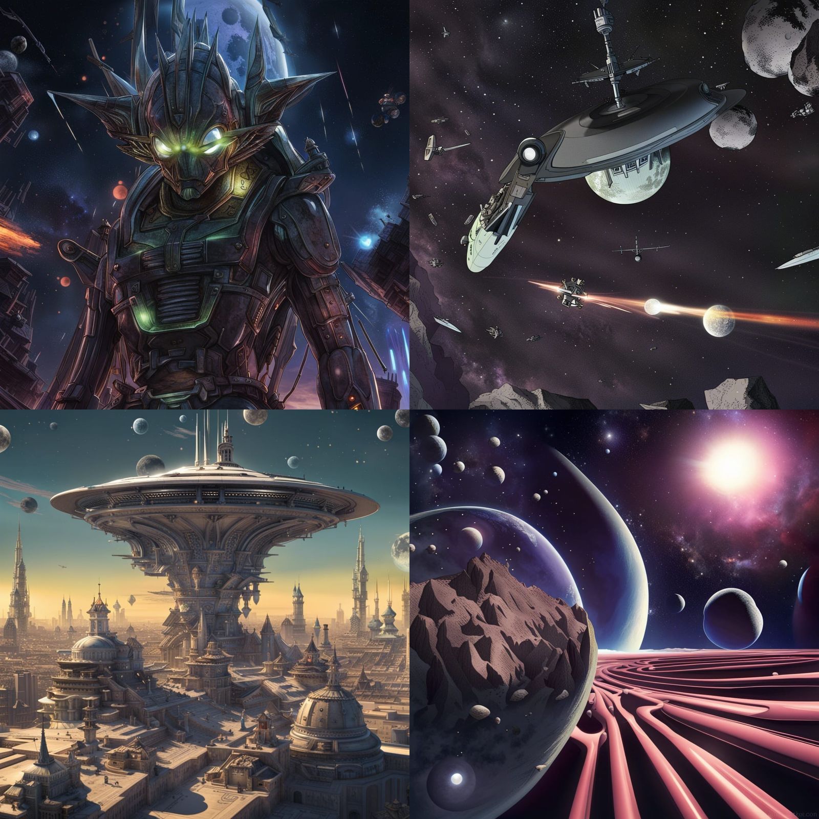 Jedi Battle on the Moon in Comic Book Style