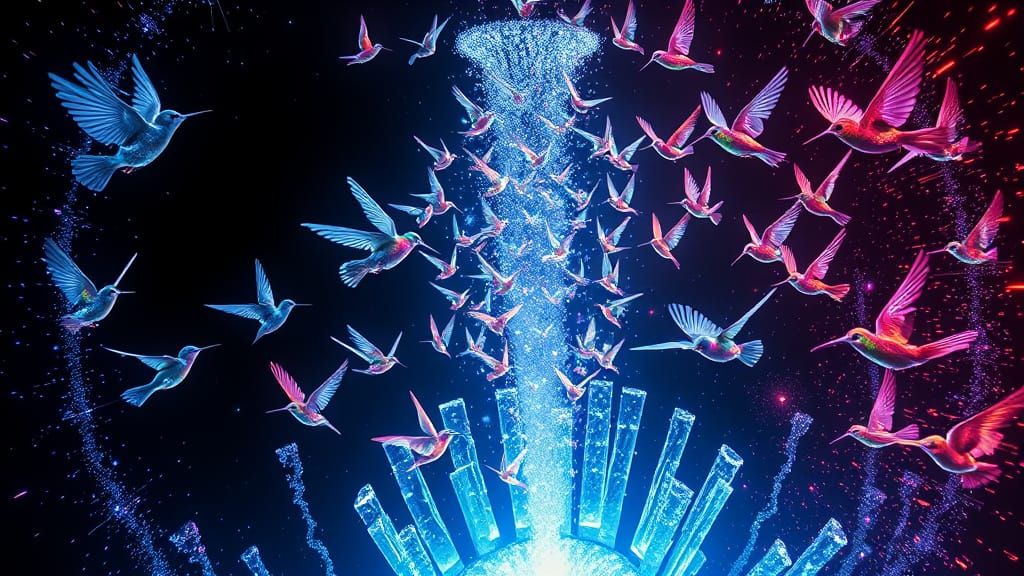 Crystalline Hummingbird Vortex in Space