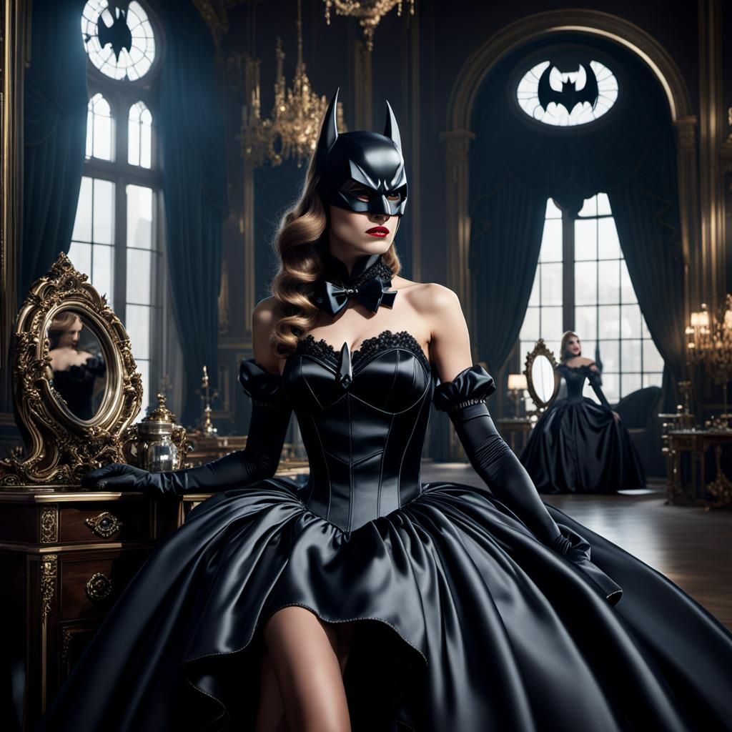 Batman in Couture Gown, Fantasy Concept Art