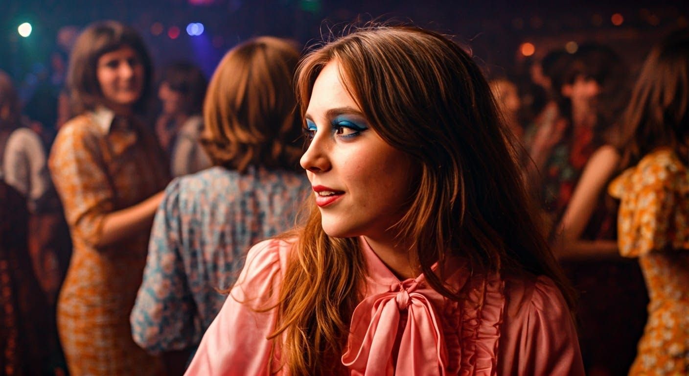 Euphoric Disco Dancer in Smoky 1972 Nightclub
