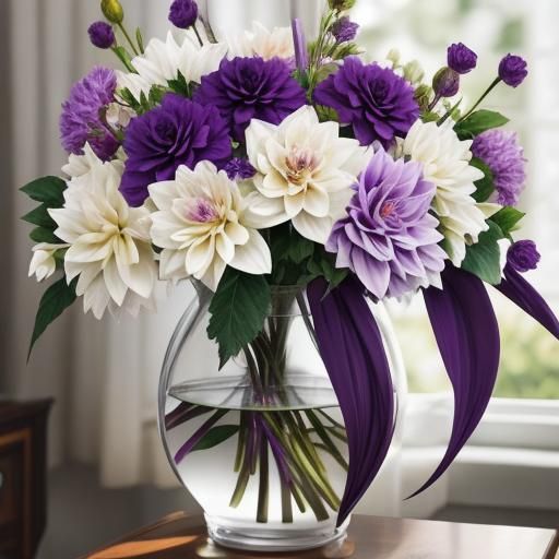 Magnificent Purple Dahlia in 50 Shades of Purple