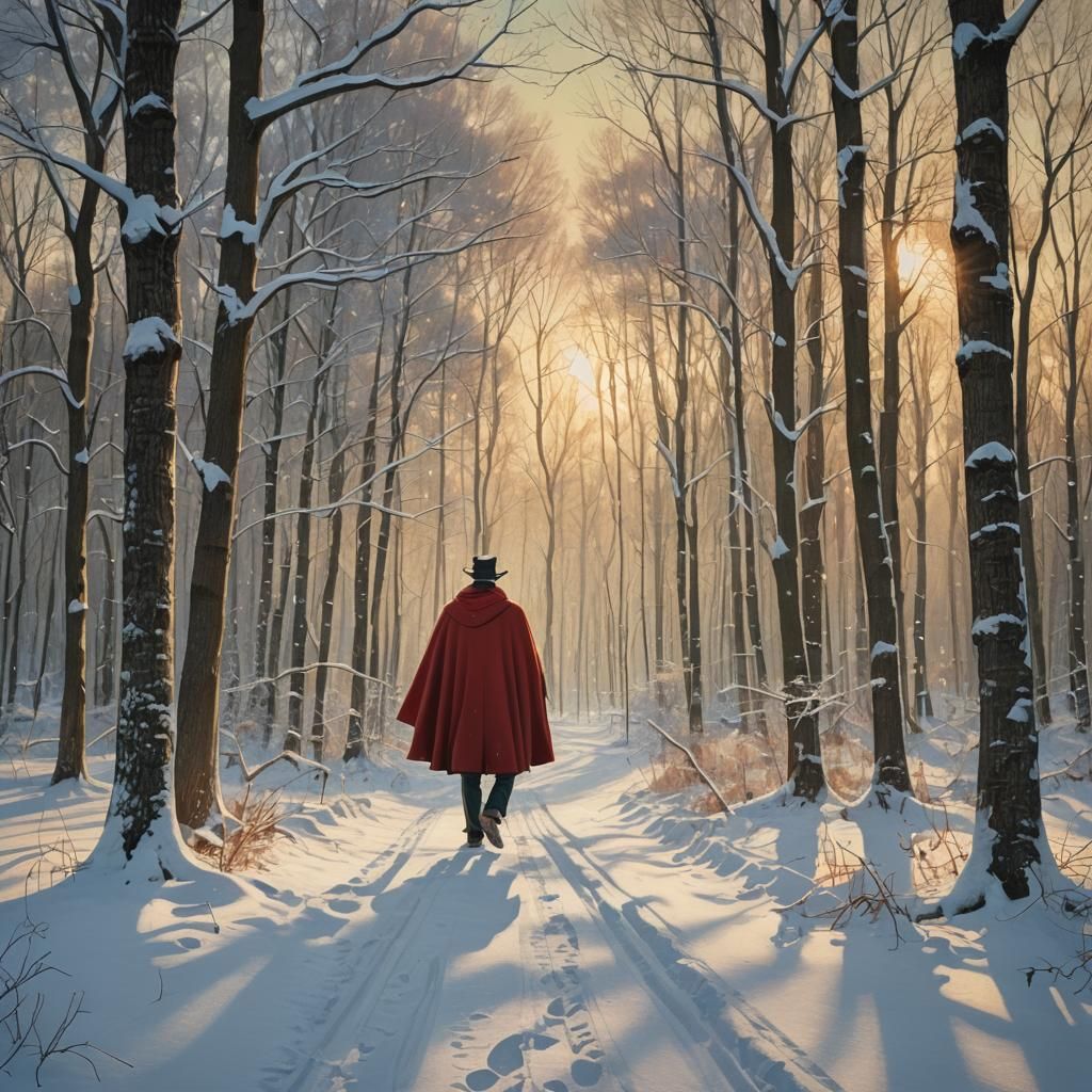 Captain Swing in Snowy Ontario Woods