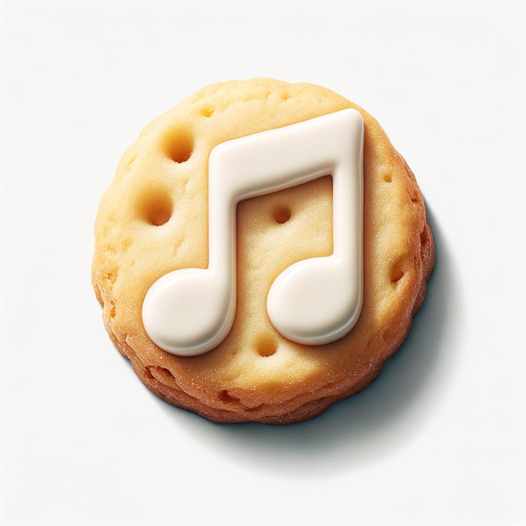 Musical Note Cookie with Sugar Frosting