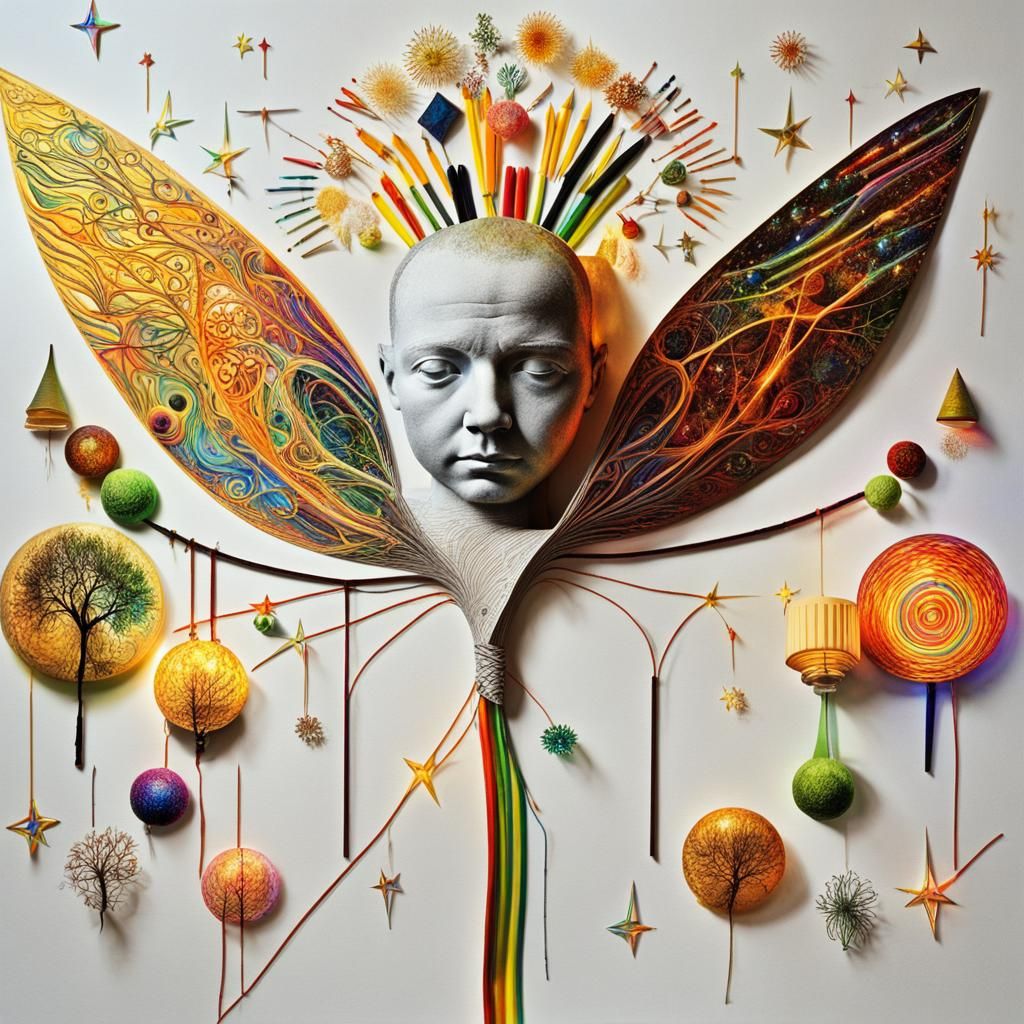 Tree of Life: Sacred Geometry in Surreal Child's Drawing