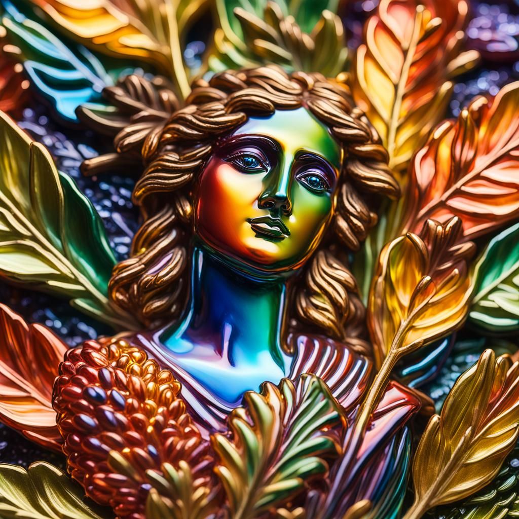 Enameled Glasswork: Goddess Of The Grain