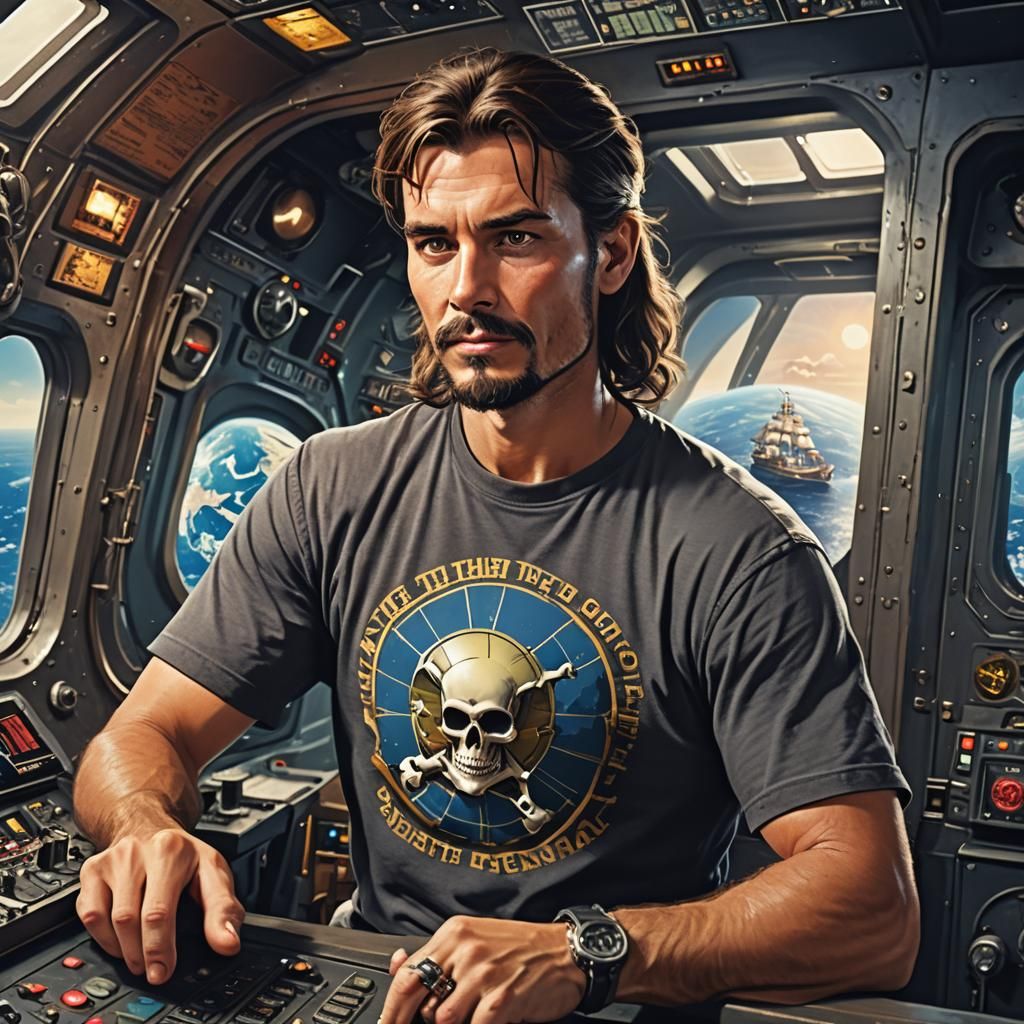 Pirate on Starship to Disneyland