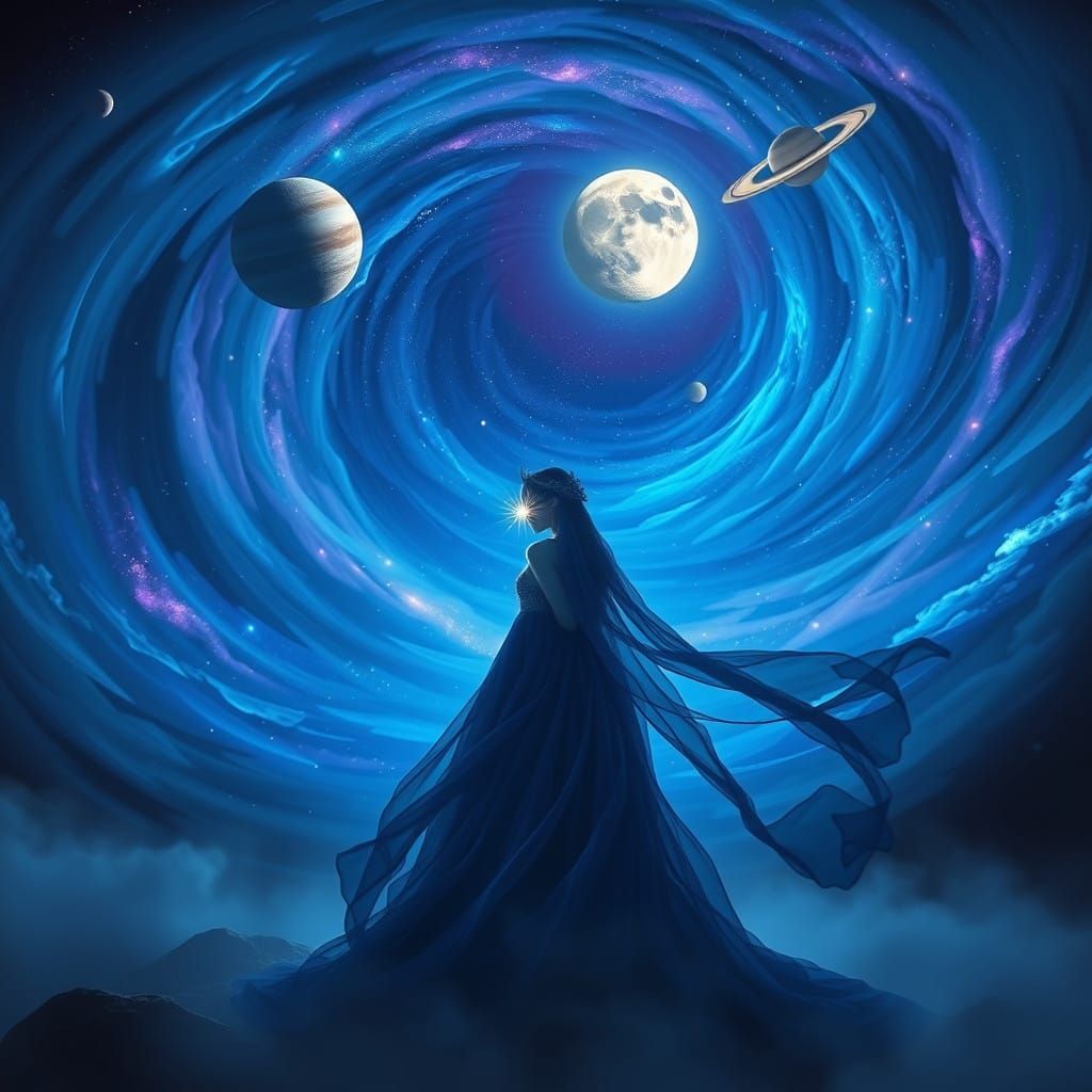 Ay da yalnız ama yine de parlıyor ✨️